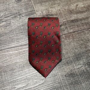 Sulka Burgundy Patterned Men's Tie